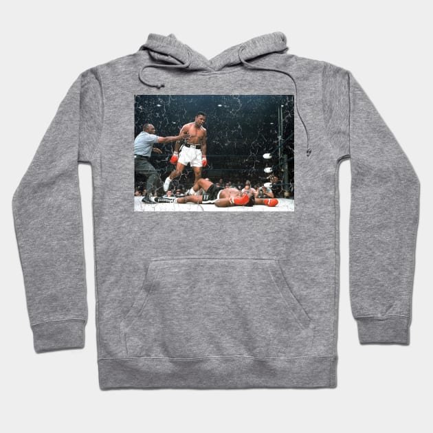 Greatest Mohammad Ali Scene on Distressed Hoodie by venusblack